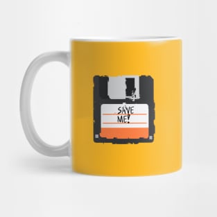 Retro Save me Floppy Disk - Distressed Grunge Mug